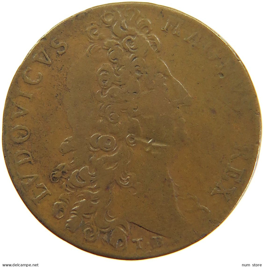 FRANCE JETON  Louis XIV. (1643–1715) AEQUORA LUSTRANDO PACAT Royal Navy #sm05 1043 - Royaux / De Noblesse