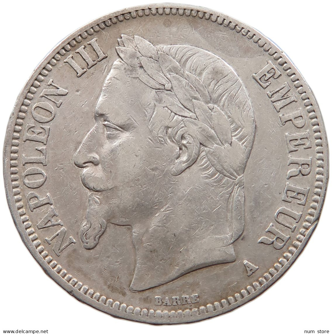 FRANCE 5 FRANCS 1867 A Napoleon III. (1852-1870) #t026 0053 - 5 Francs