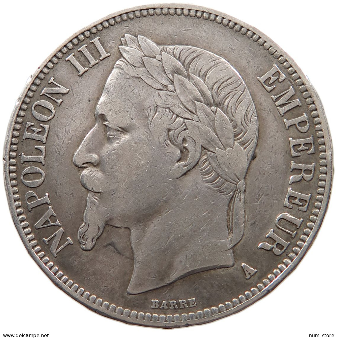 FRANCE 5 FRANCS 1868 A Napoleon III. (1852-1870) #t026 0051 - 5 Francs