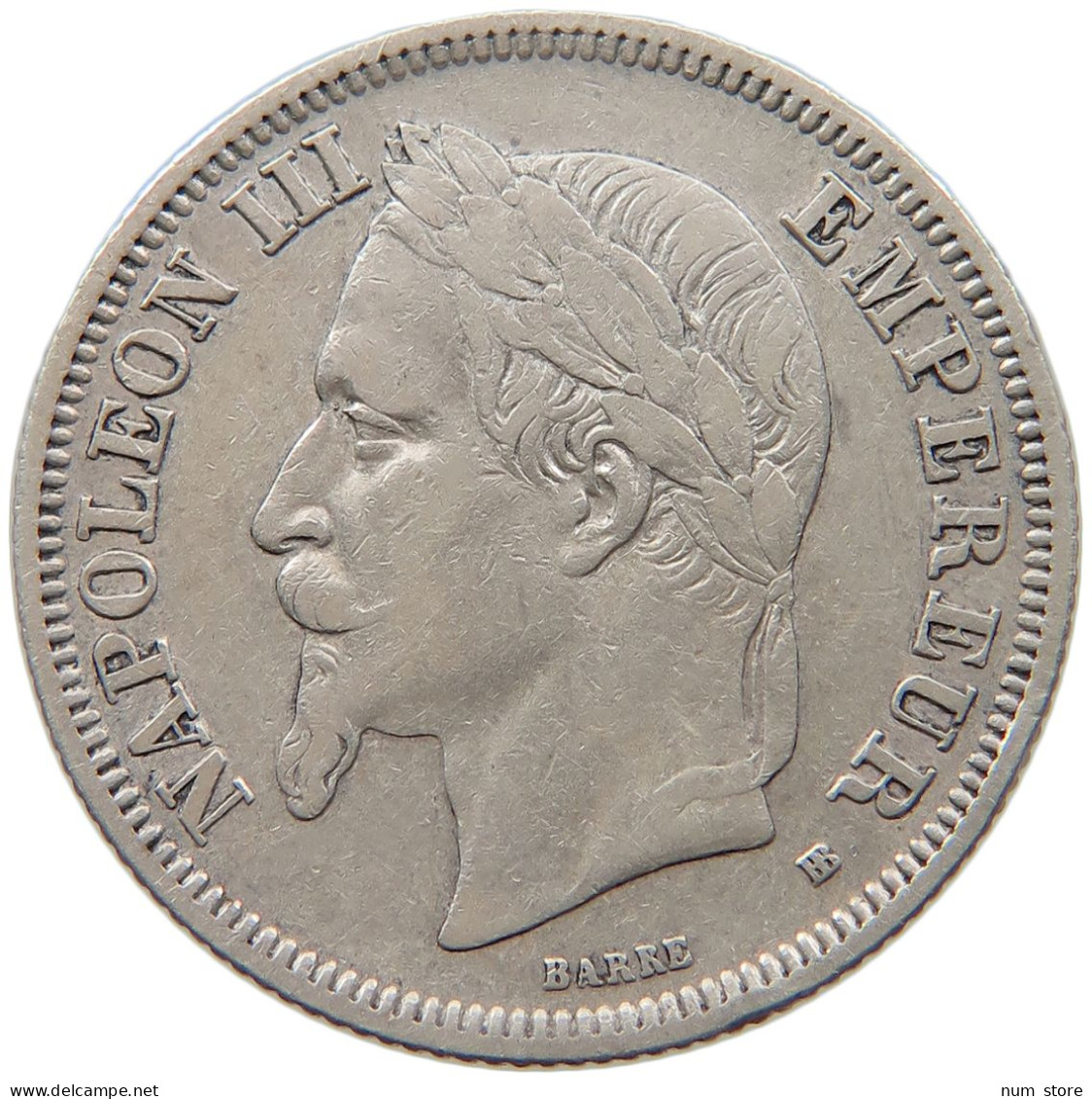 FRANCE 2 FRANCS 1867 BB Napoleon III. (1852-1870) #t026 0157 - 2 Francs