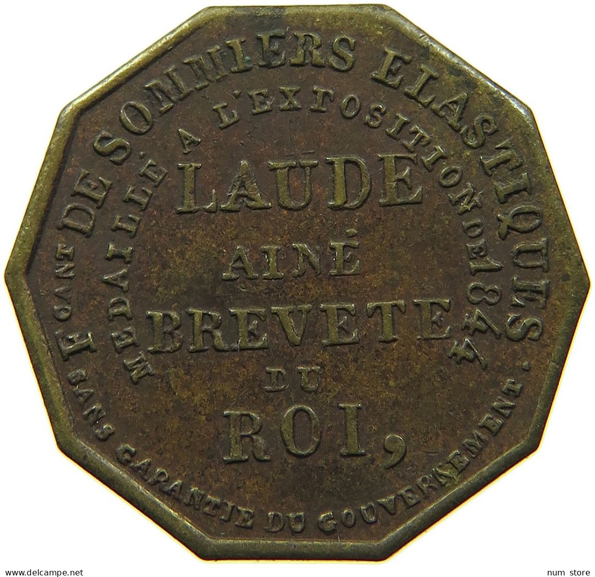 FRANCE JETON 1844 LAUDE AINE BREVETE DU ROI / AU LIT DE LOUIS XIV. #t027 0421 - Autres & Non Classés