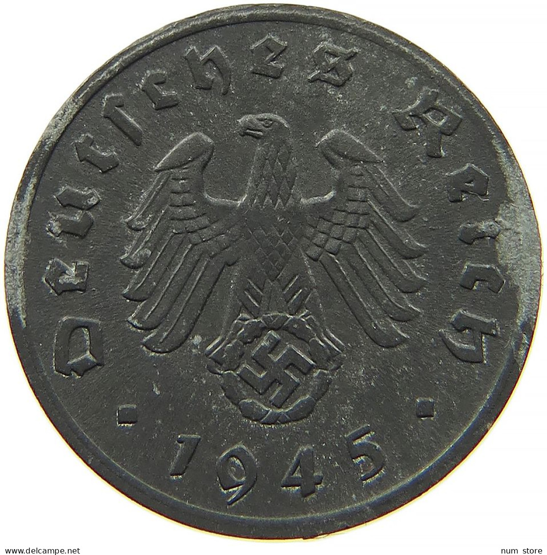 DRITTES REICH REICHSPFENNIG 1945 A  #t028 0385 - 1 Reichspfennig