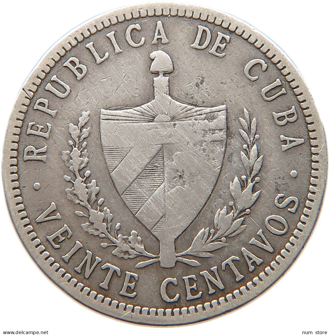 CUBA 20 CENTAVOS 1915  #T023 0353 - Cuba