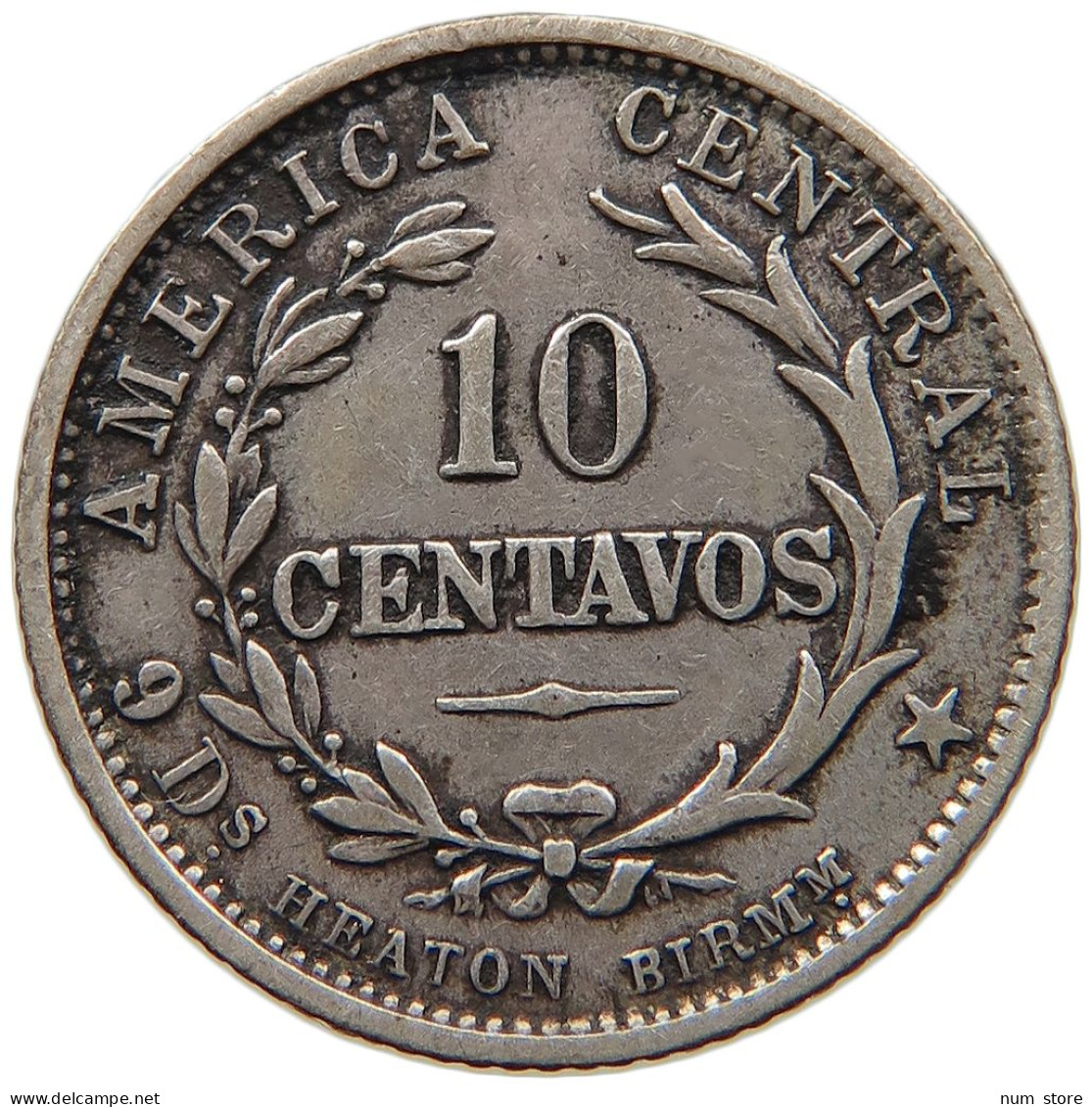 COSTA RICA 10 CENTAVOS 1889  #t027 0067 - Costa Rica