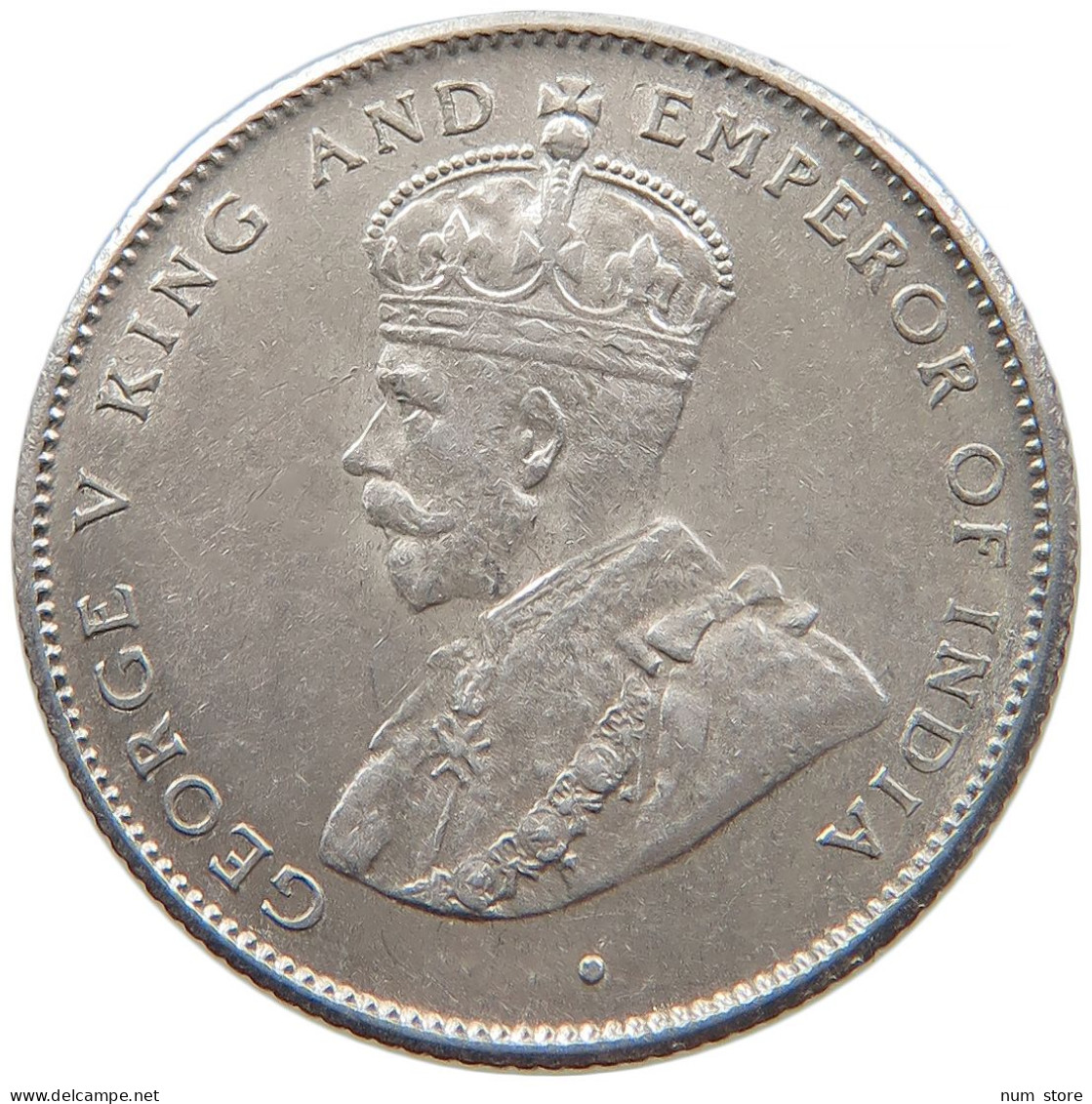 CEYLON 50 CENTS 1922 George V. (1910-1936) #t024 0091 - Sri Lanka