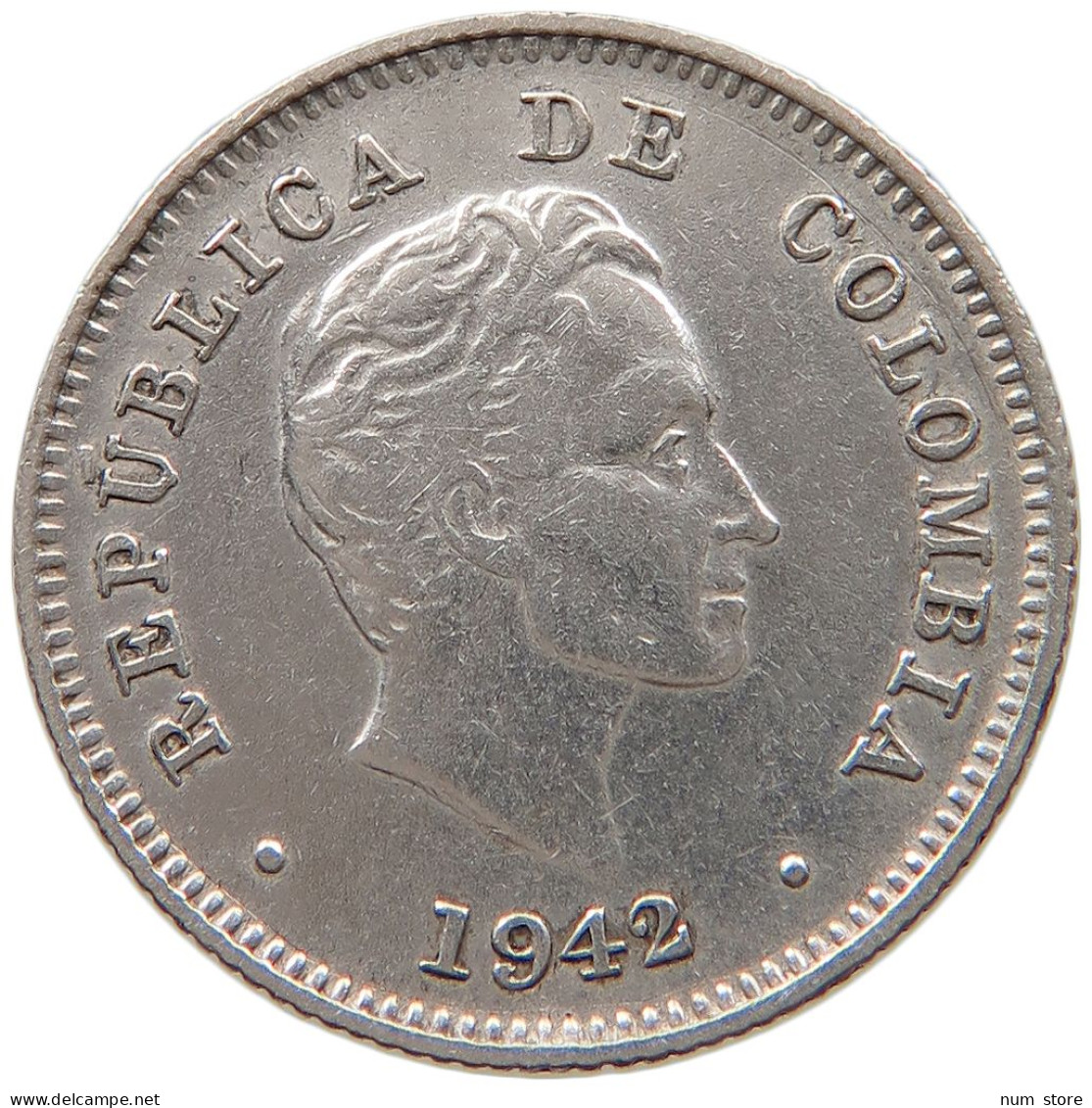 COLOMBIA 10 CENTAVOS 1942  #t027 0071 - Kolumbien