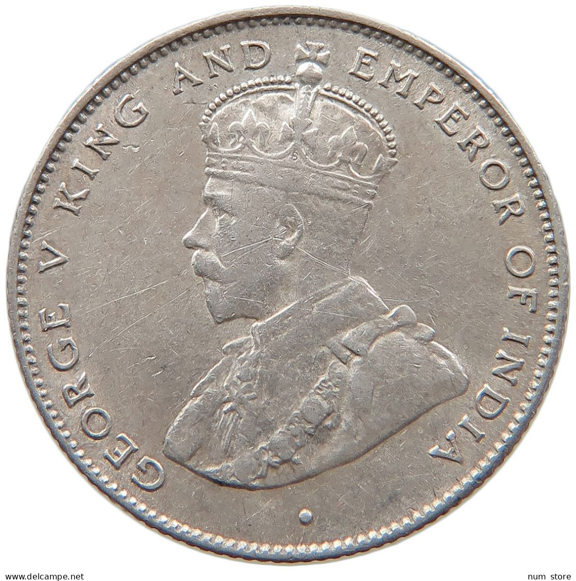 CEYLON 50 CENTS 1920 George V. (1910-1936) #t024 0093 - Sri Lanka (Ceylon)