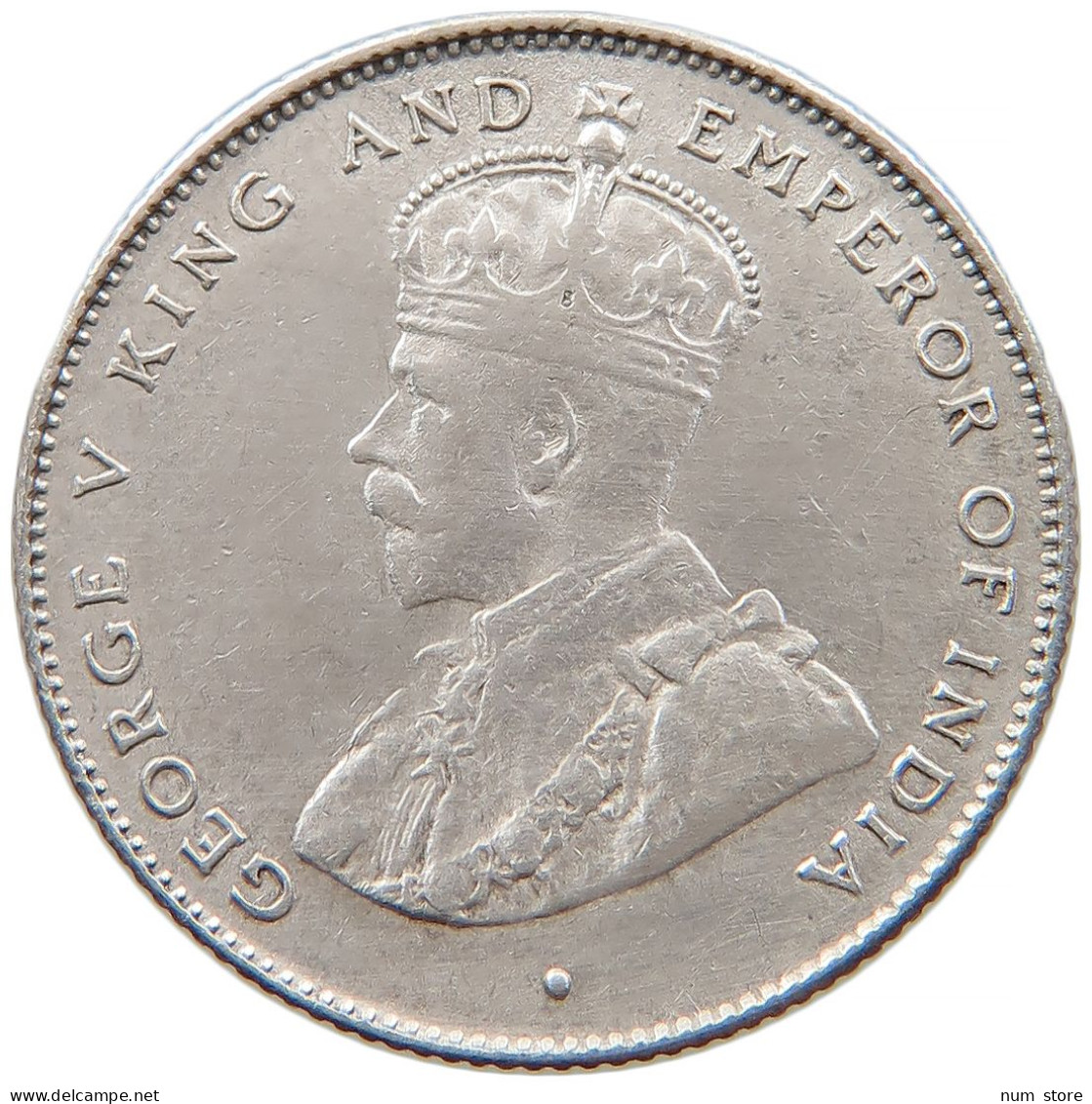 CEYLON 50 CENTS 1920 George V. (1910-1936) #t022 0715 - Sri Lanka