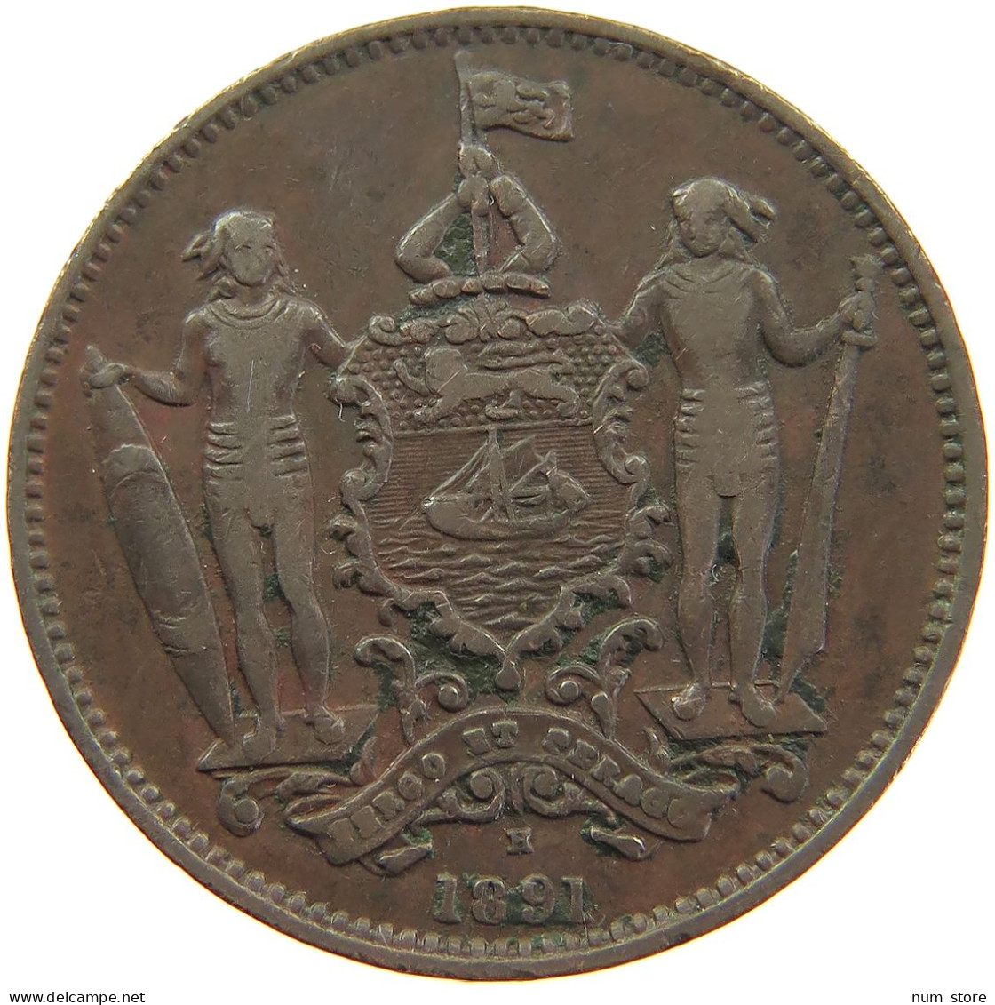 BRITISH NORTH BORNEO CENT 1891 H Victoria 1837-1901 #t024 0281 - Colonies