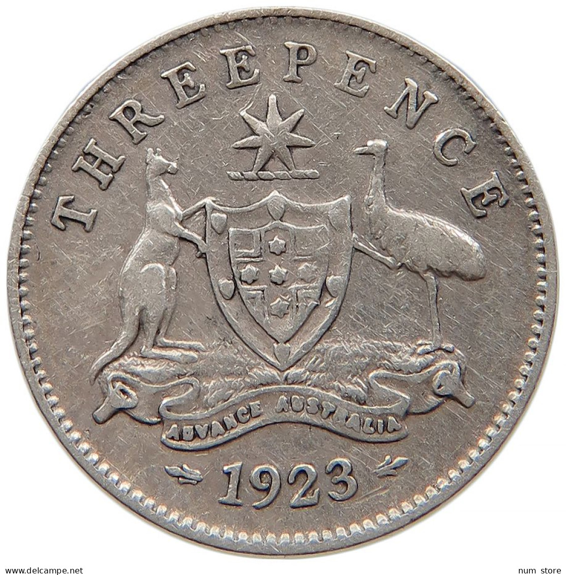 AUSTRALIA THREEPENCE 3 PENCE 1923 George V. (1910-1936) #t023 0323 - Threepence