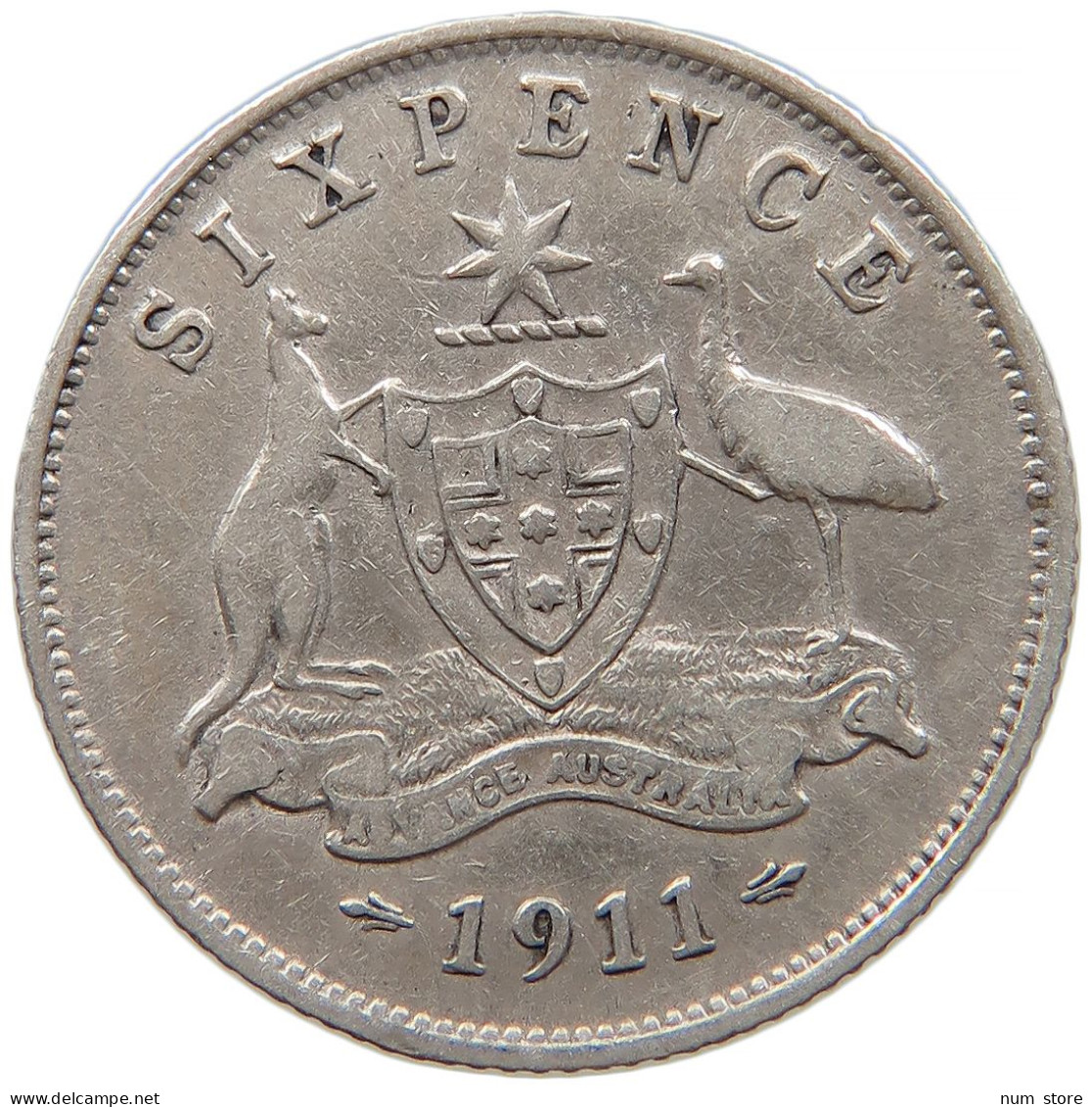 AUSTRALIA SIXPENCE 1911 George V. (1910-1936) #t023 0335 - Sixpence