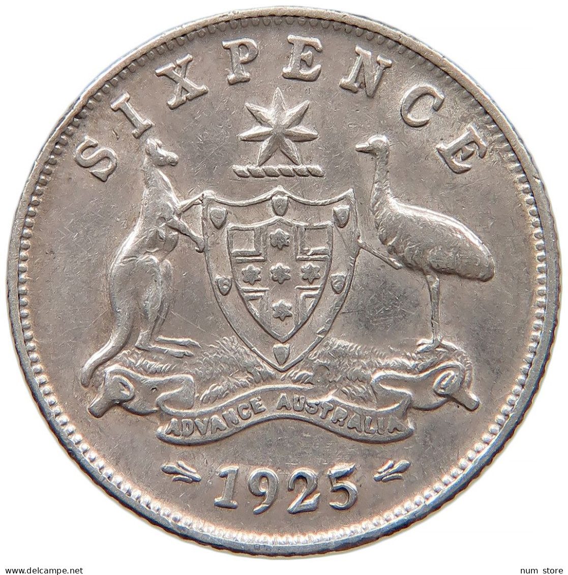 AUSTRALIA SIXPENCE 1925 George V. (1910-1936) #t023 0339 - Sixpence