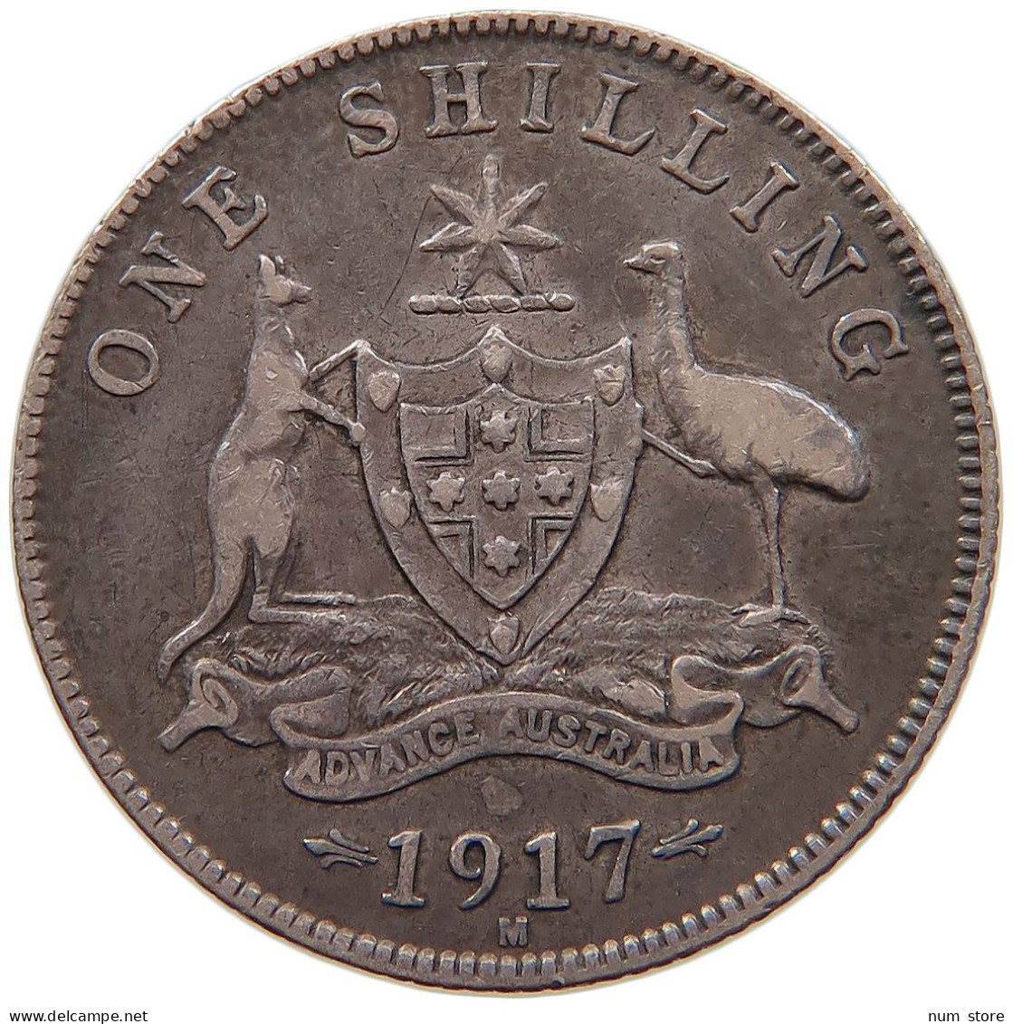 AUSTRALIA SHILLING 1917 George V. (1910-1936) #t023 0345 - Shilling