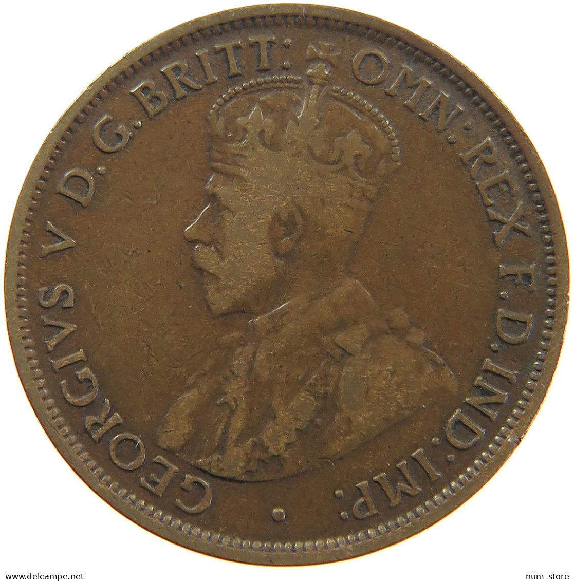 AUSTRALIA HALFPENNY 1912 H George V. (1910-1936) #t023 0375 - ½ Penny