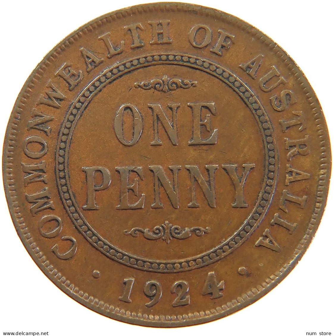 AUSTRALIA PENNY 1924 George V. (1910-1936) #t023 0379 - Penny