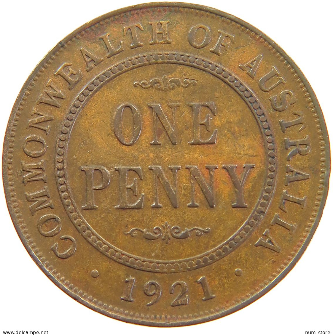 AUSTRALIA PENNY 1921 George V. (1910-1936) #t023 0389 - Penny