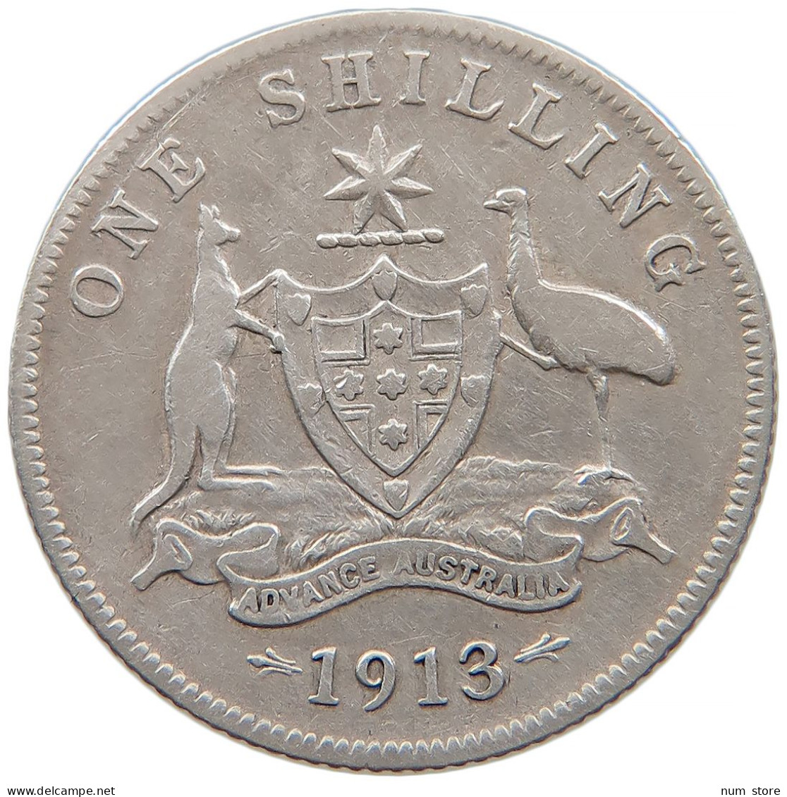 AUSTRALIA SHILLING1 1913 George V. (1910-1936) #t024 0049 - Shilling