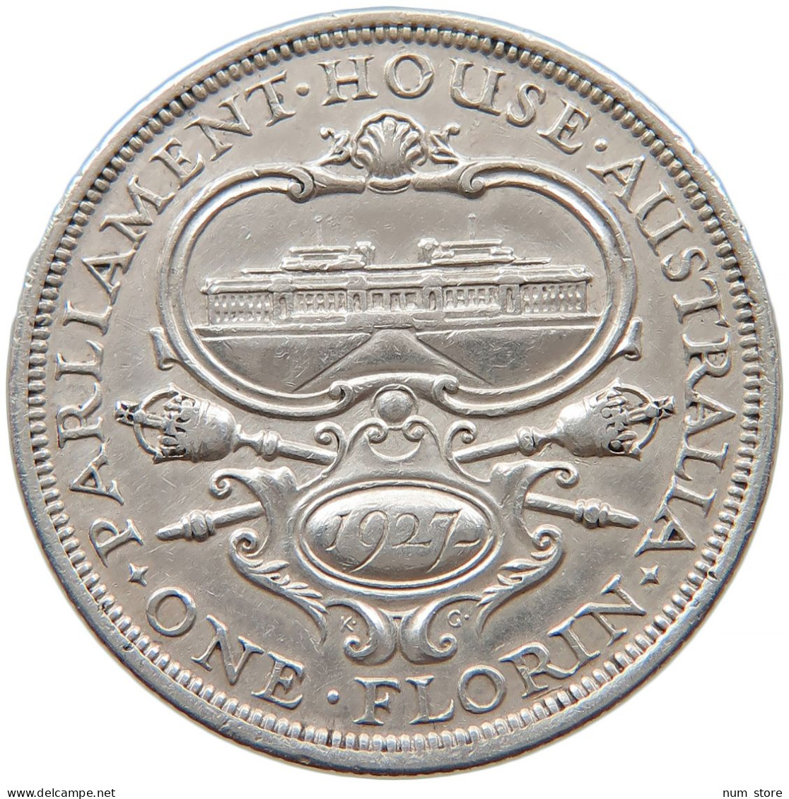 AUSTRALIA FLORIN 1927 George V. (1910-1936) #t024 0199 - Florin