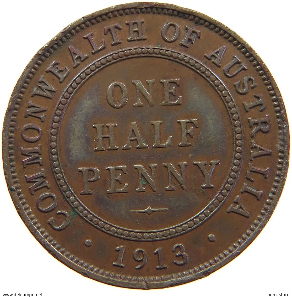 AUSTRALIA 1/2 HALFPENNY 1913 L George V. (1910-1936) #t024 0113 - ½ Penny