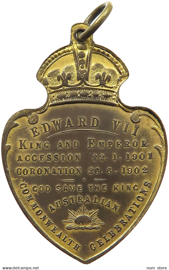 AUSTRALIA MEDAL 1902 Edward VII. (1901 - 1910) Coronation Of King Edward VII & Queen Alexandra #sm05 0945 - Non Classés
