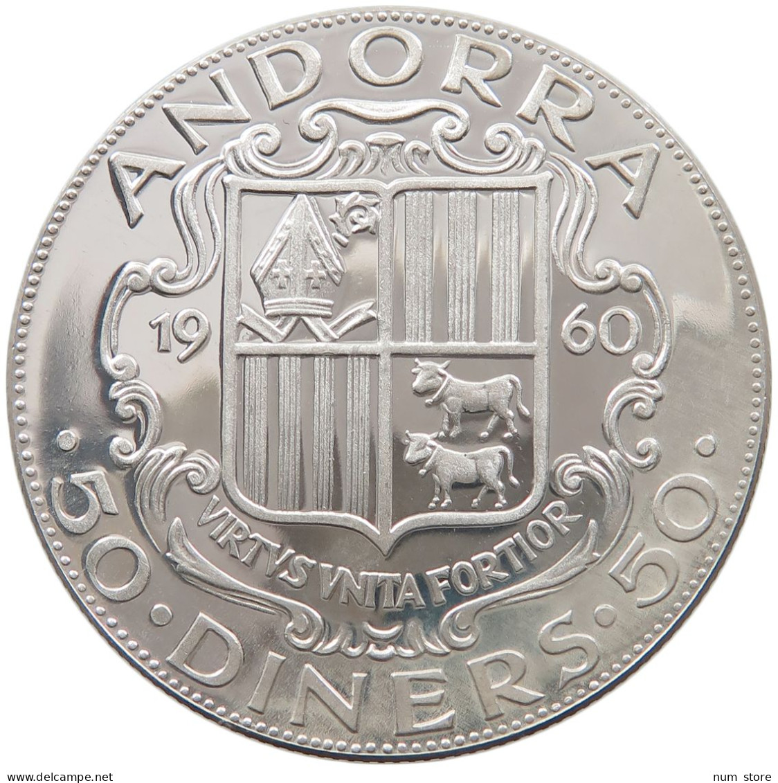 ANDORRA 50 DINERS 1960 Chalremagne #alb065 0335 - Andorra