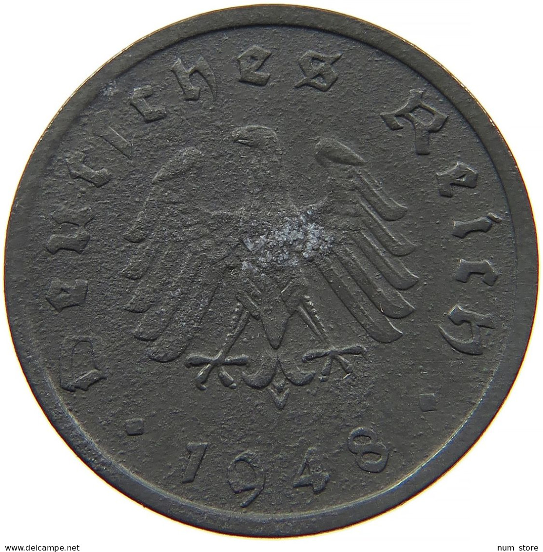 ALLIIERTE BESETZUNG 10 REICHSPFENNIG 1948 F  #t028 0361 - 10 Reichspfennig