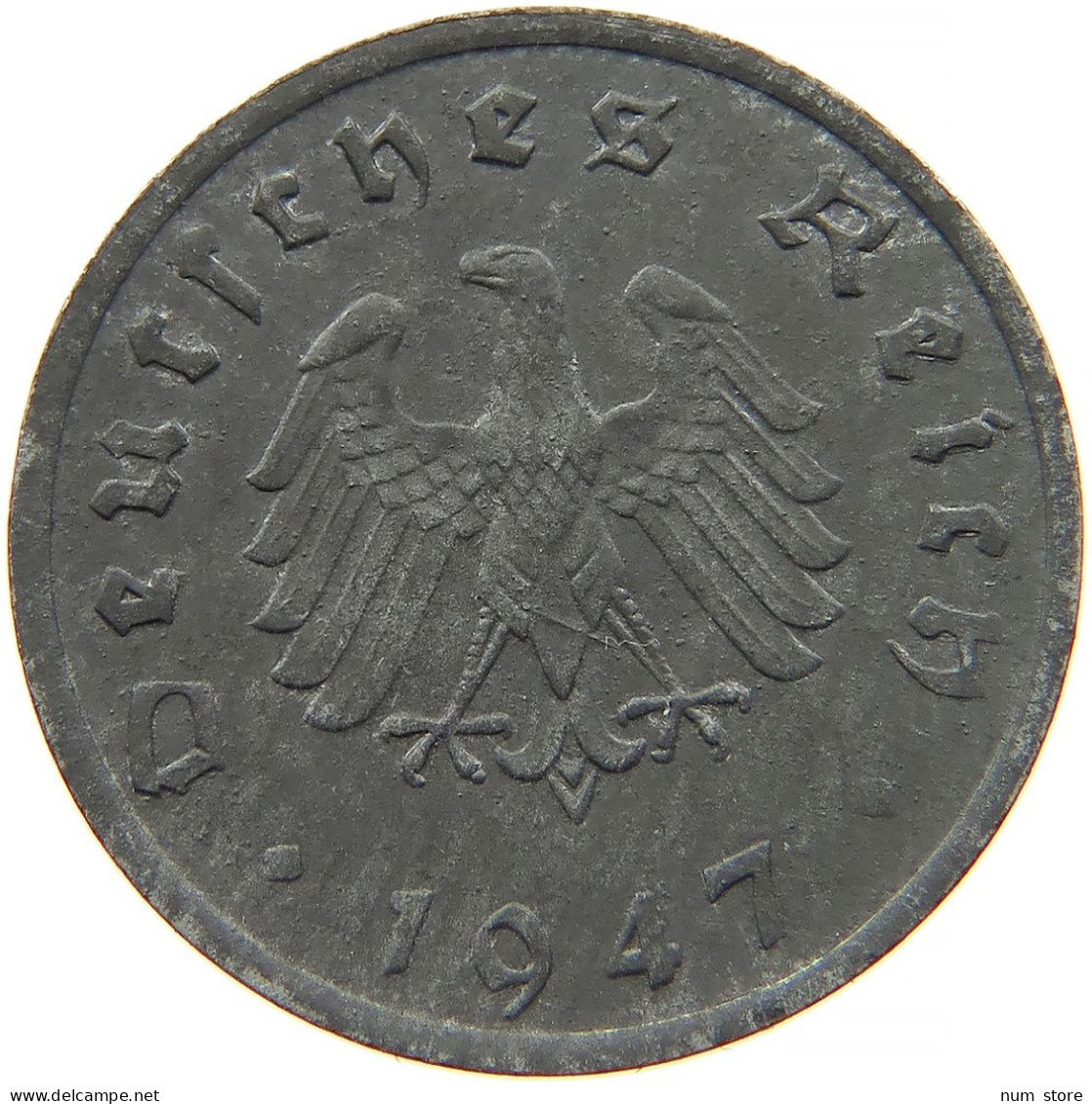 ALLIIERTE BESETZUNG 10 REICHSPFENNIG 1947 F  #t028 0365 - 10 Reichspfennig