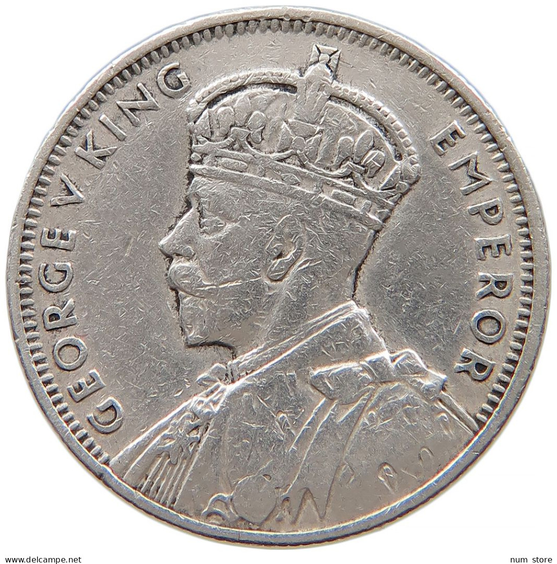 MAURITIUS 1/4 RUPEE 1936 George V. (1910-1936) #t022 0599 - Mauritius