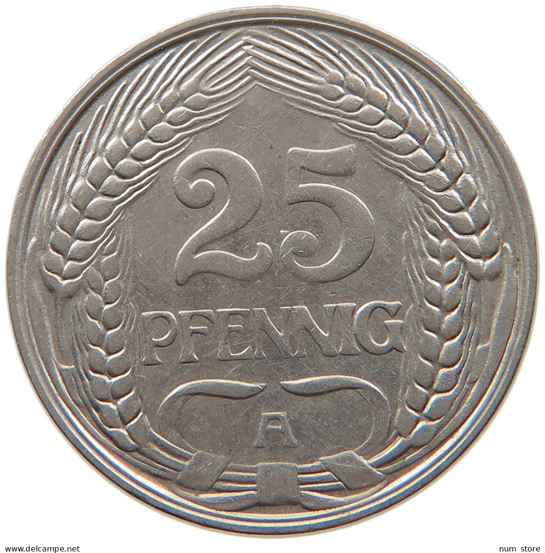 KAISERREICH 25 PFENNIG 1911 A  #t029 0201 - 25 Pfennig