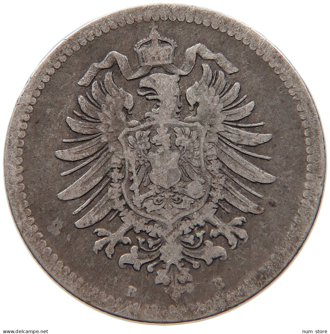 KAISERREICH 50 PFENNIG 1875 B  #t029 0241 - 50 Pfennig