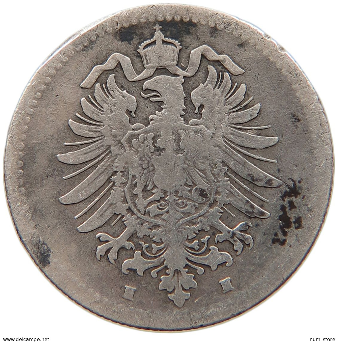 KAISERREICH 50 PFENNIG 1877 H  #t029 0245 - 50 Pfennig