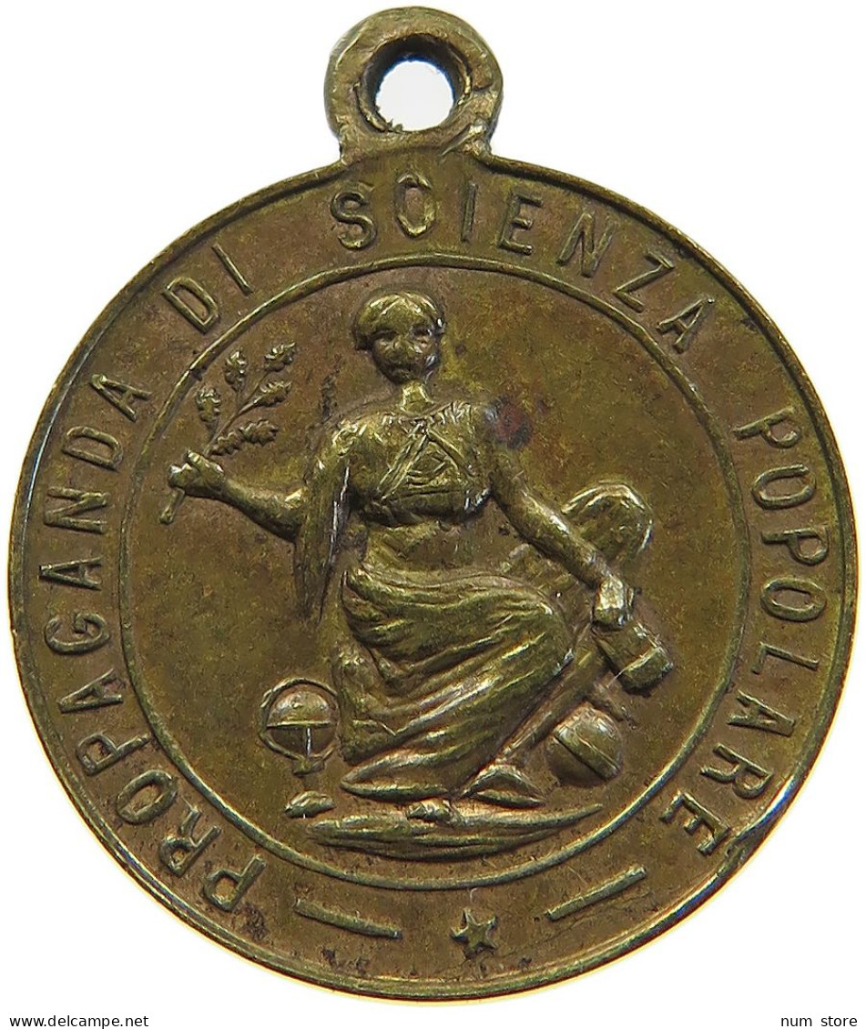 ITALY STATES NAPLES MEDAL  PROPAGANDA DI SCIENZA POPOLARE #sm05 1179 - Napoli & Sicilia