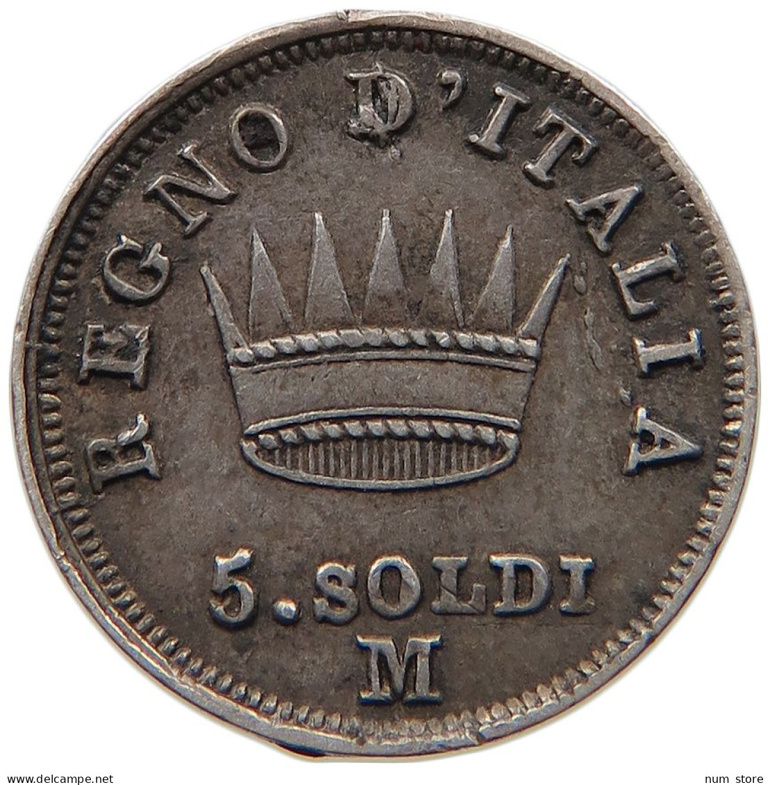 ITALY STATES NAPOLEON I. 5 SOLDI 1812 Napoleon I. (1804-1814, 1815) #t027 0123 - Napoleoniche