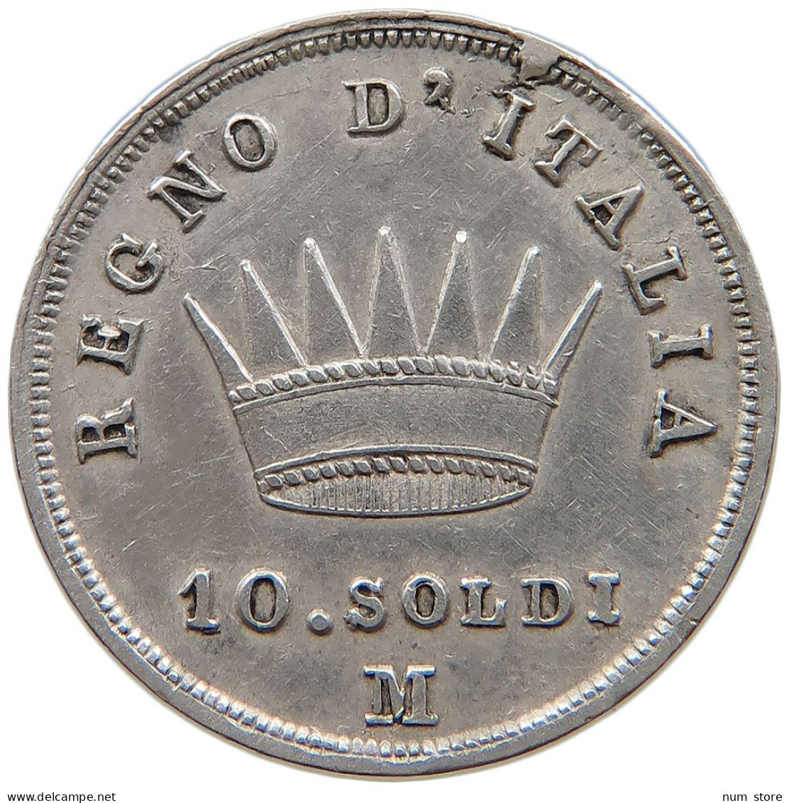 ITALY STATES NAPOLEON I. 10 SOLDI 1810 M Napoleon I. (1804-1814, 1815) #t022 0505 - Napoleoniche