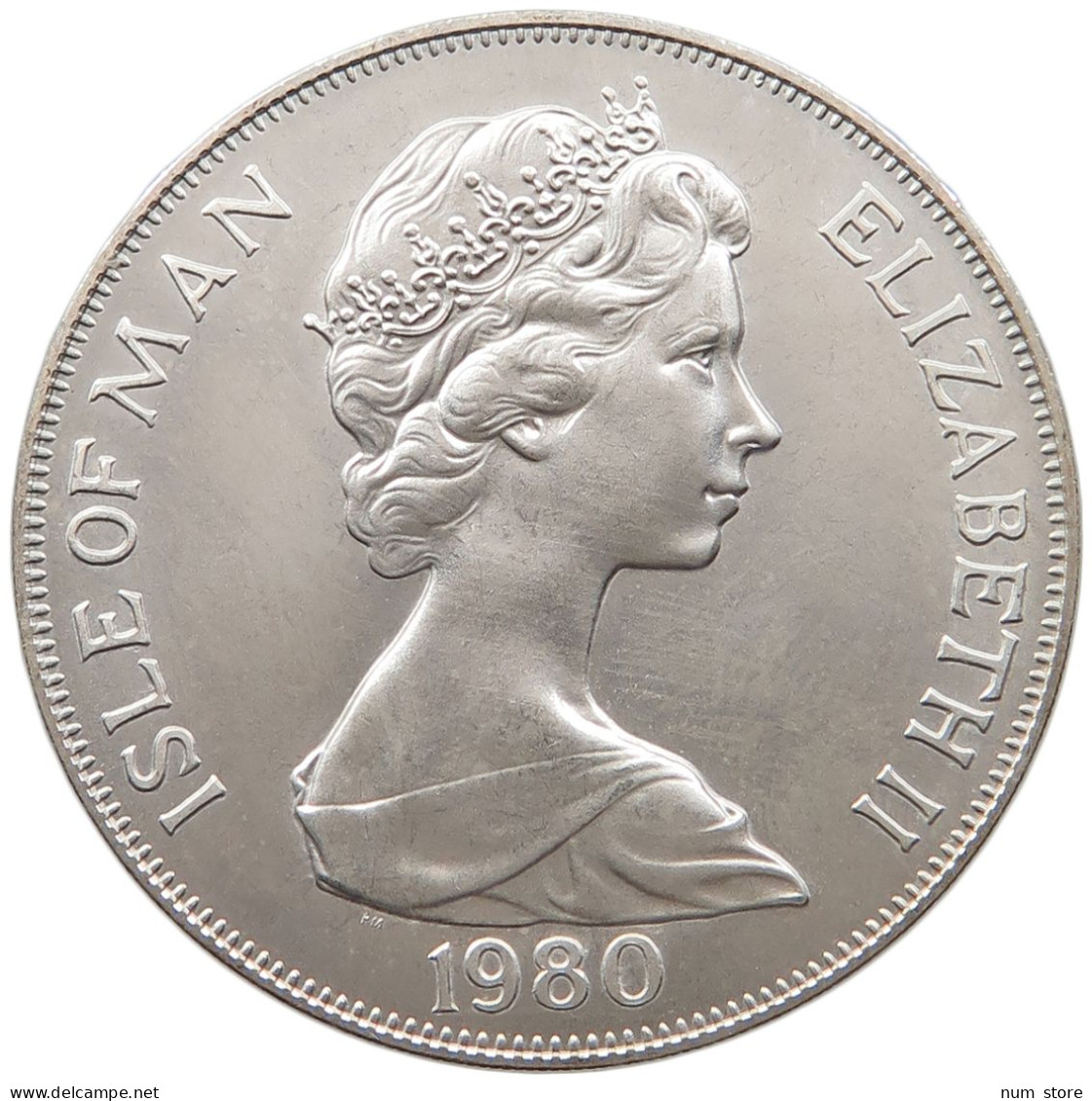 ISLE OF MAN CROWN SILVER 1980 Elizabeth II. (1952-2022) #t026 0031 - Isle Of Man