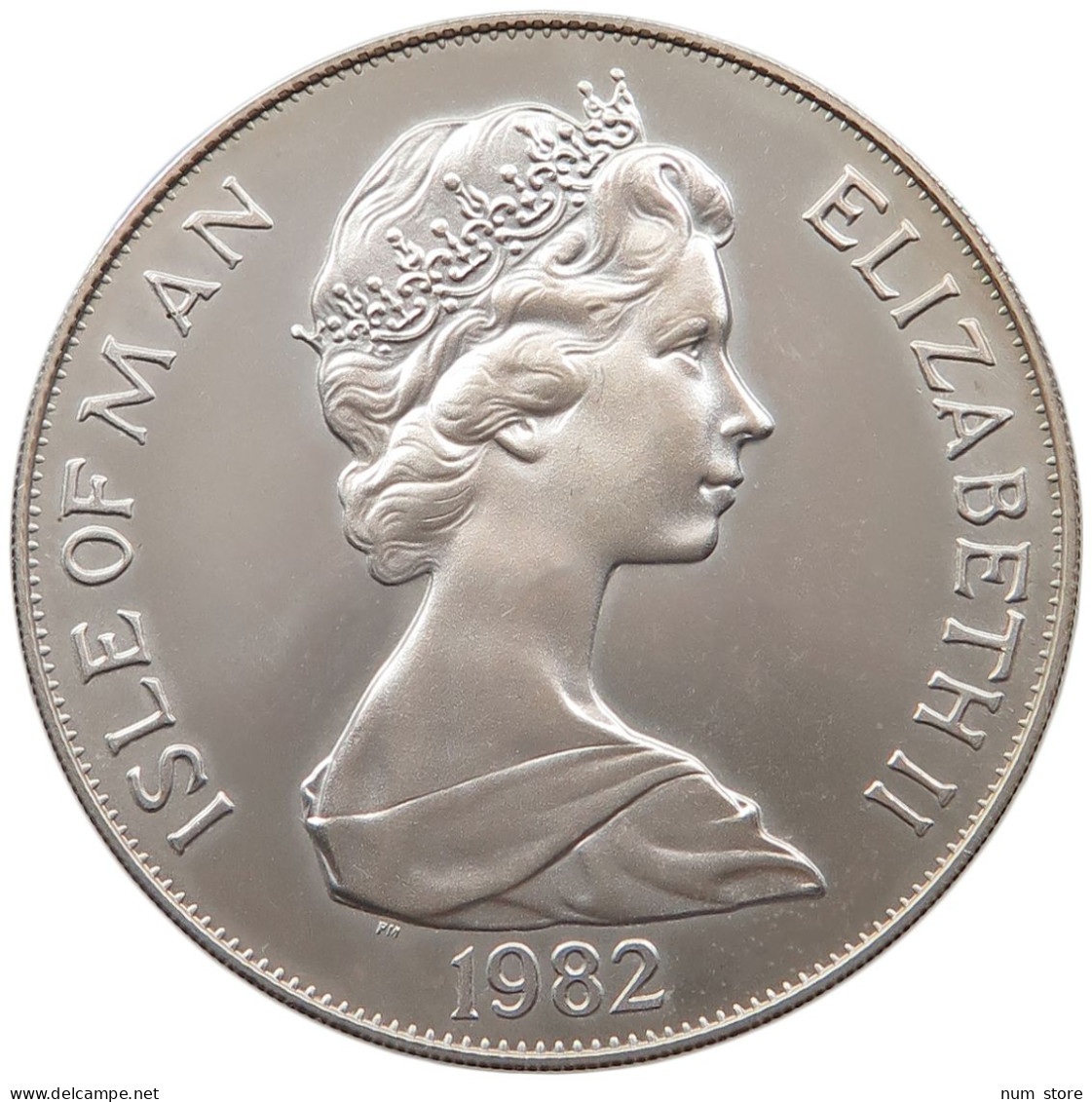 ISLE OF MAN CROWN SILVER 1982 Elizabeth II. (1952-2022) #t026 0033 - Eiland Man