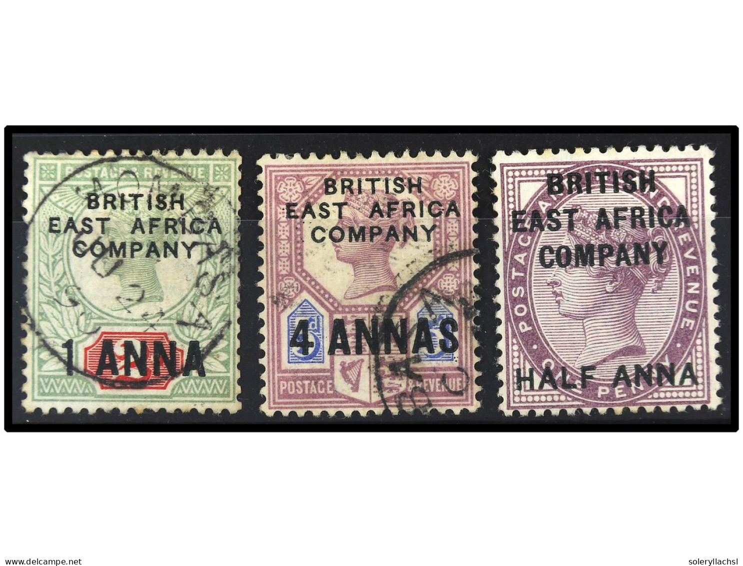 (*)/° AFRICA ORIENTAL BRITANICA. 1890. COMPLETE Set, Mint And Used. Yv. 1, 2/3 Cat. 1.300€. SG.1, 2/3. - Andere & Zonder Classificatie