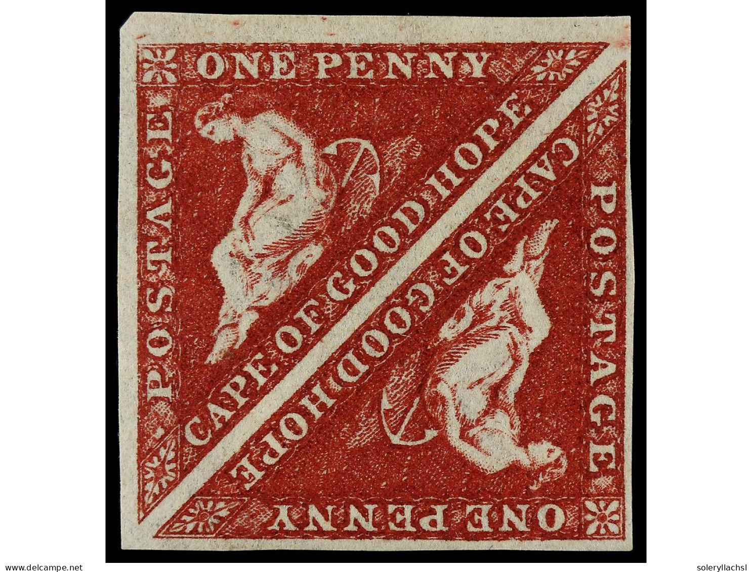 * CABO DE BUENA ESPERANZA. 1864. 1 P. Deep Carmine-red On Pair. Very Fine. Yv. 7. SG.18. - Autres & Non Classés