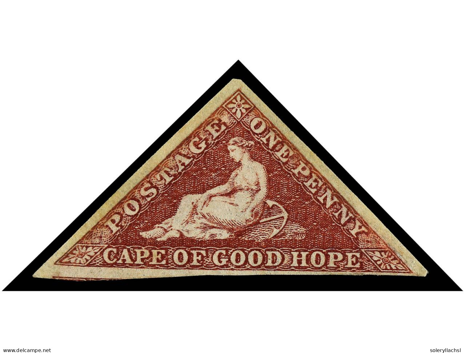 * CABO DE BUENA ESPERANZA. 1864. 1 P. Deep Brown-red. Yv. 7 Var. SG.18bar. Stanley Gibbons.650£. - Sonstige & Ohne Zuordnung