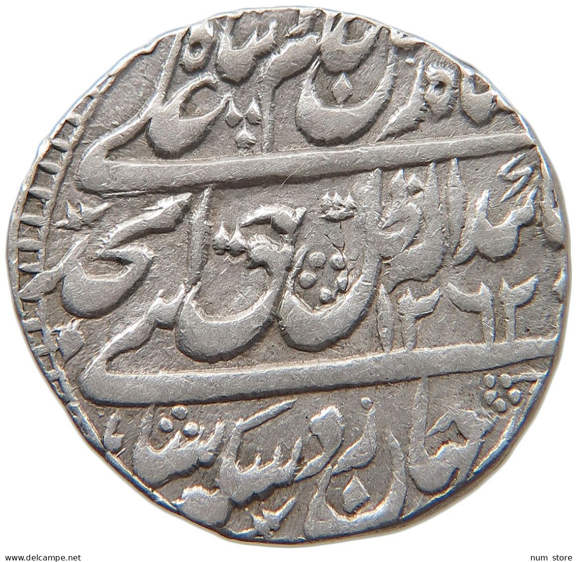 INDIA PRINCELY STATES AWADH RUPEE 1262 Amjad ‘Ali (AH 1258-1263; 1842-1847 AD) #t024 0129 - Inde