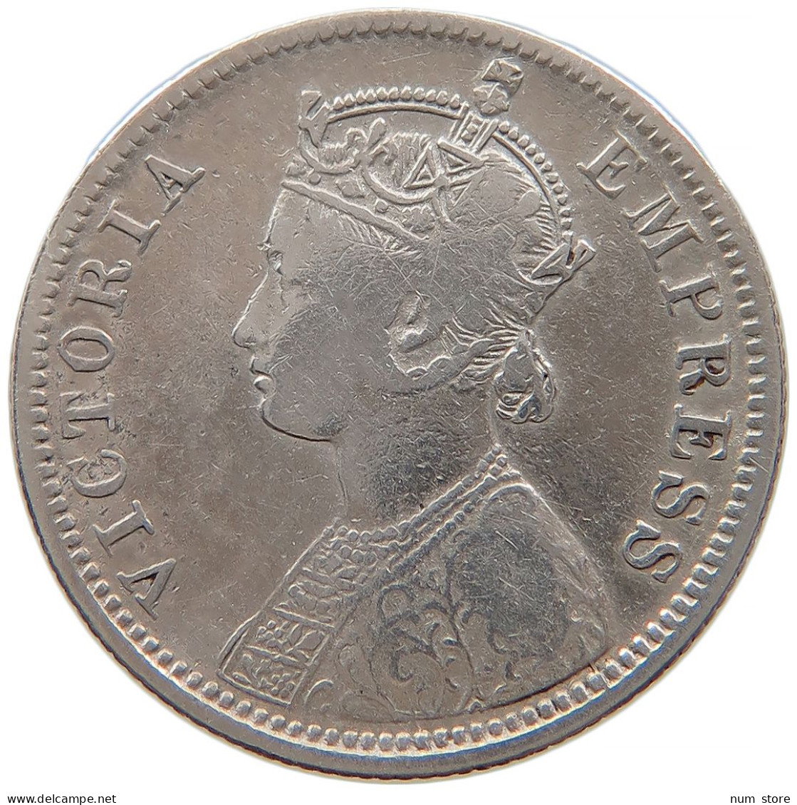 INDIA BRITISH 1/4 RUPEE 1881 B Victoria 1837-1901 #t024 0047 - Inde