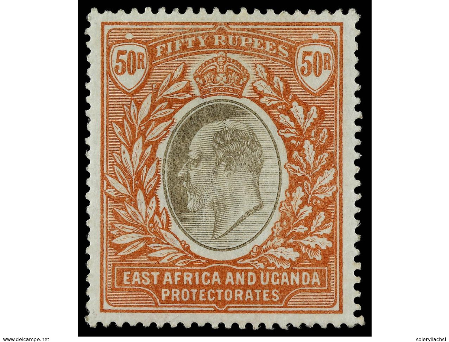 * AFRICA ORIENTAL BRITANICA. 1903. EAST AFRICA AND UGANDA. 50 R. Grey And Red-brown. Regummed. Yv. 107 Cat. 2.000€. SG.1 - Other & Unclassified