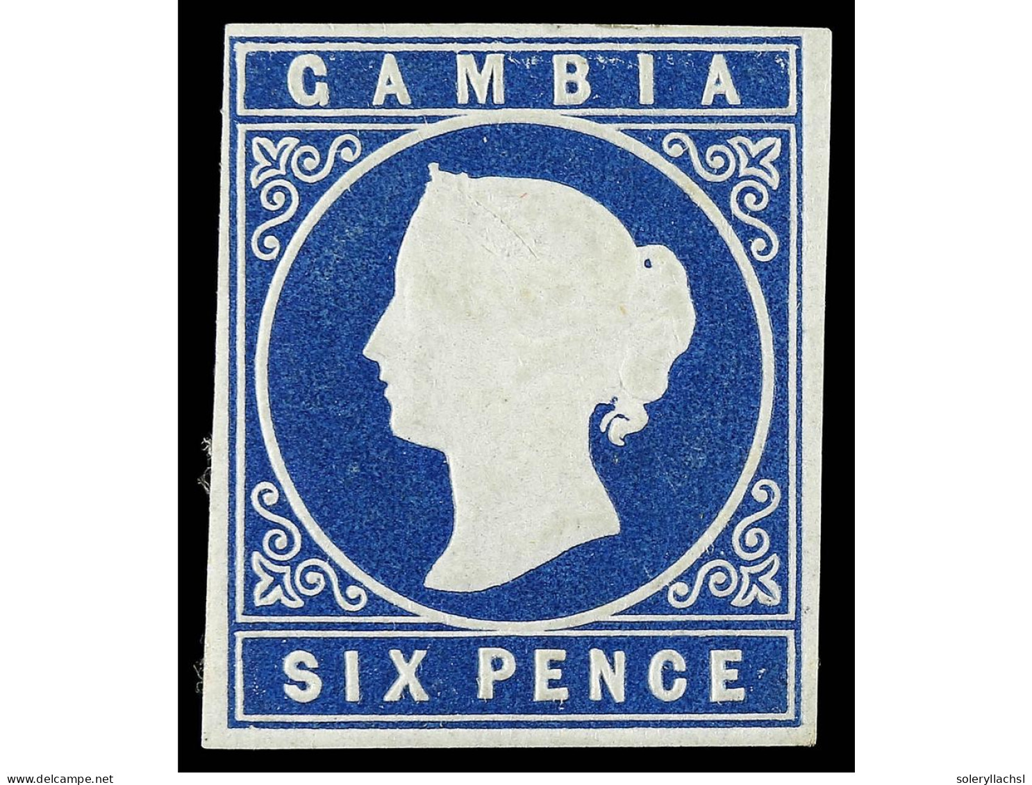 (*) GAMBIA. 1869. 6 P. Blue. Yv. 2 Cat. 650€. SG.3a. - Sonstige & Ohne Zuordnung