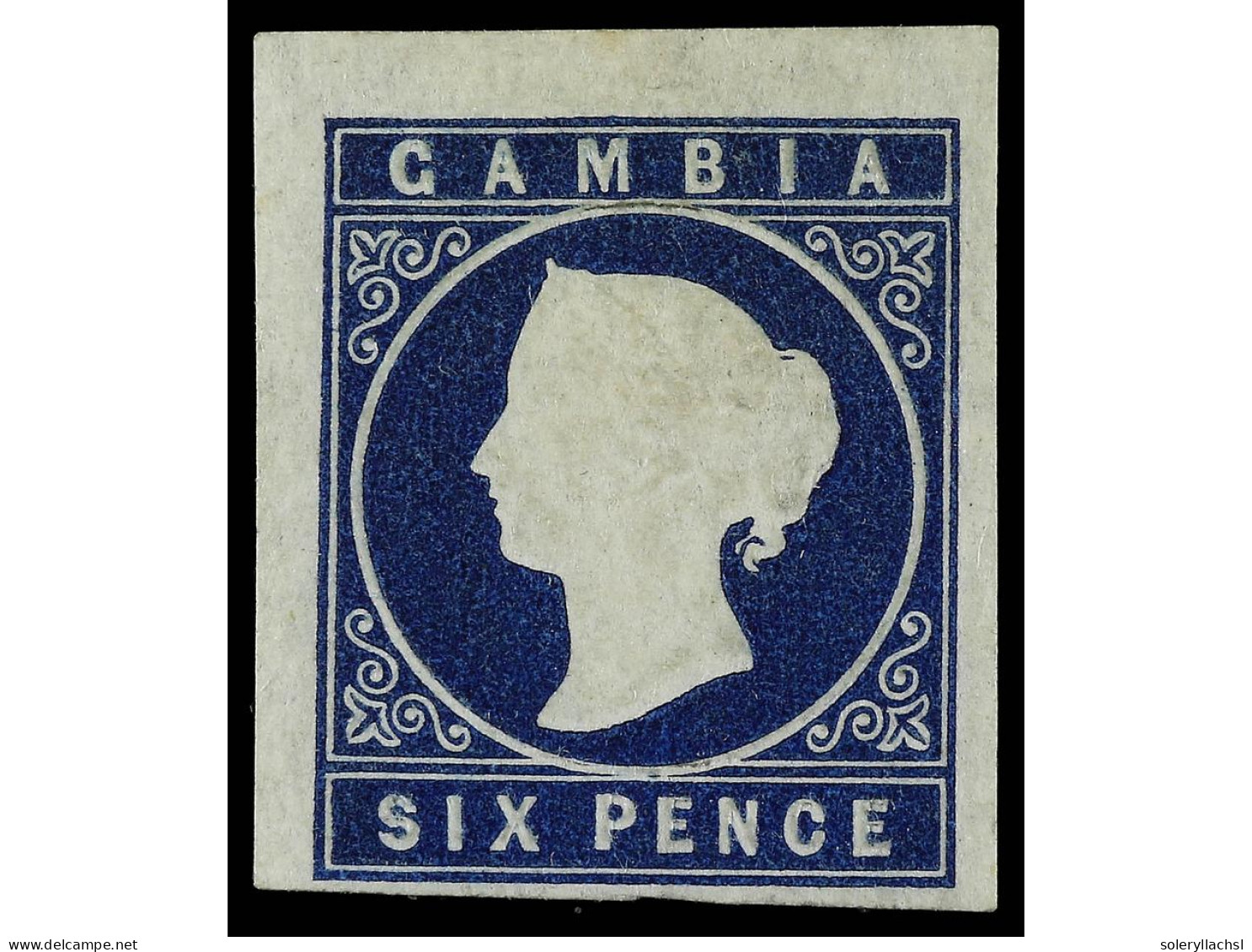 * GAMBIA. 1874. 6 P. Blue. Yv. 4 Cat. 500€. SG.8. - Other & Unclassified