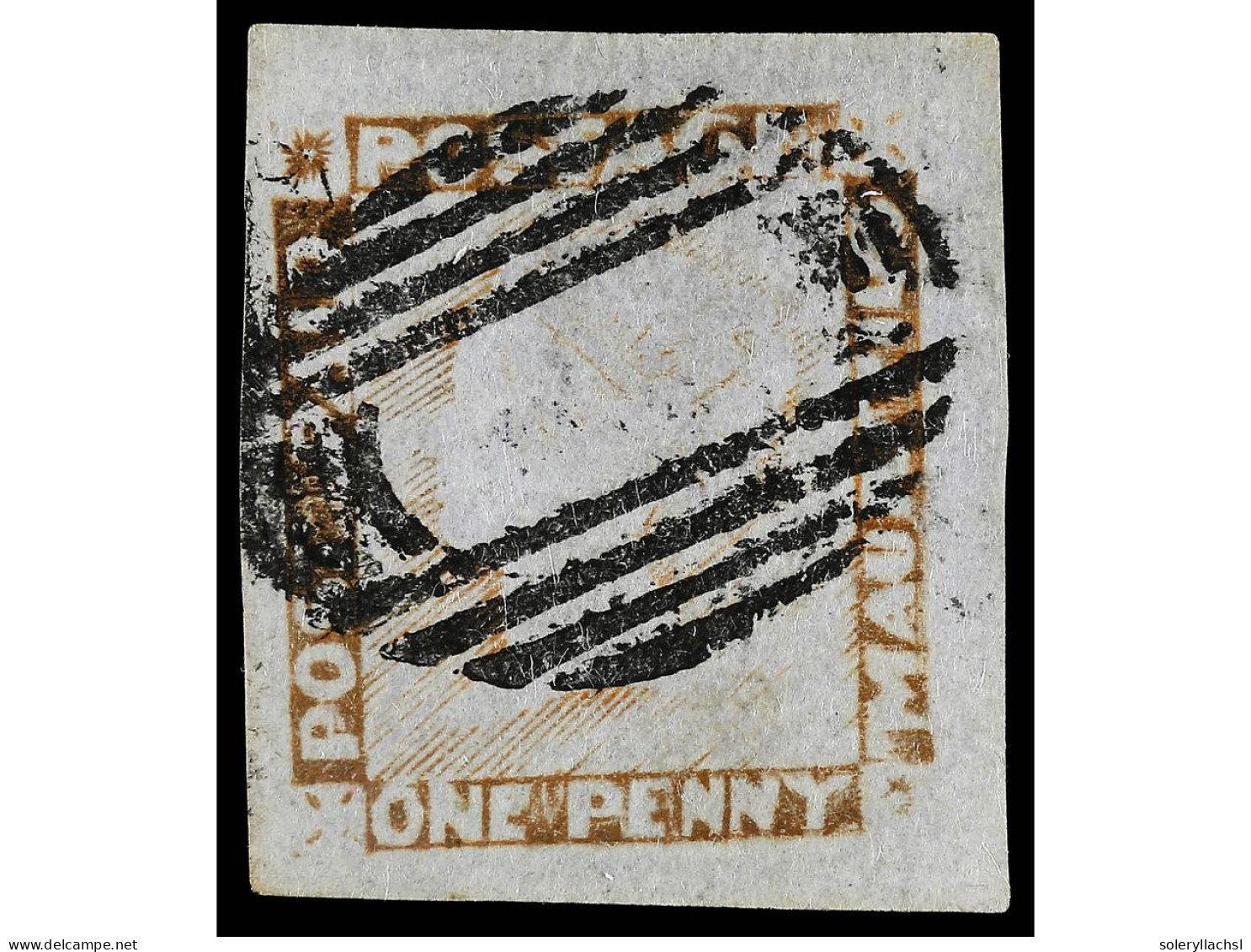 ° MAURICIO. 1857-59. 1 P. Red-grey, Worn Impression Bluish Paper. Large Margins. Ex Samos. SG. 18 Cat. 900£. Yv.5. - Other & Unclassified