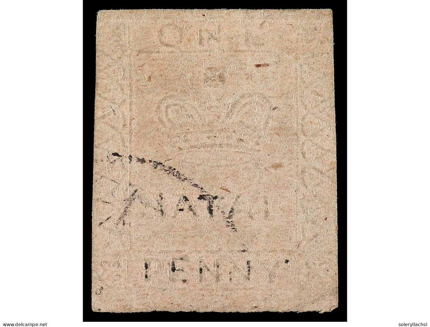 ° NATAL. 1857-61. 1 P. Rose. Creased. B.P.A. Certificate. Yv. 1 Cat. 2.200€. SG.2. - Other & Unclassified