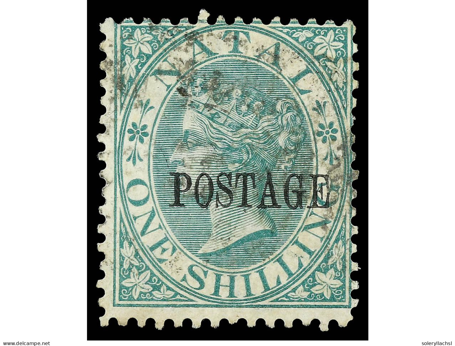 ° NATAL. 1869. 1 S. Green. B.P.A. Certificate. Yv. 18II Cat. 1.600€. SG.31. - Other & Unclassified