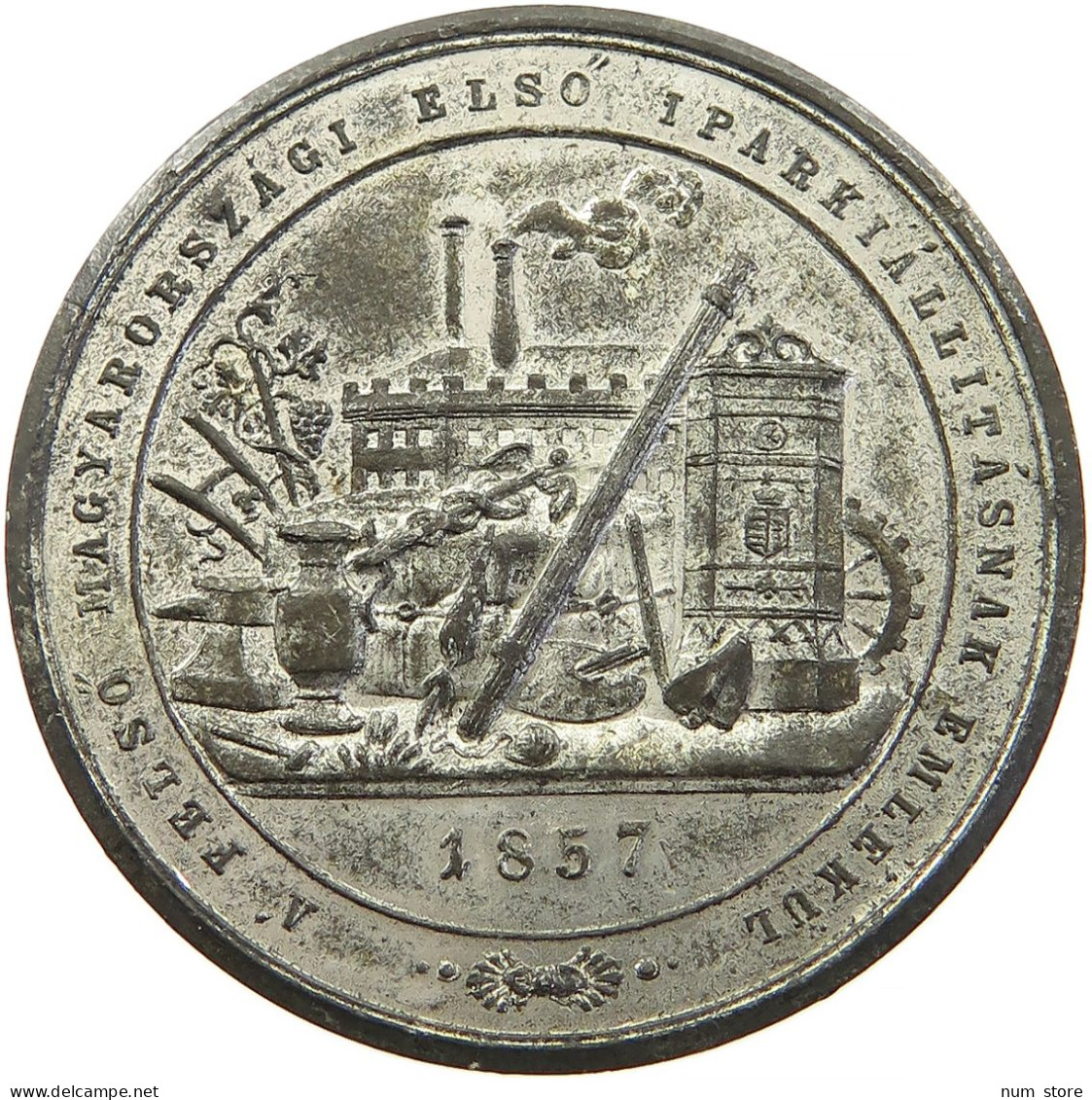 HUNGARY MEDAL 1857 Franz Joseph I. 1848-1916 Felső Magyarországi Iparkiállítás Emlékérme 1857 #sm05 1175 - Hongrie