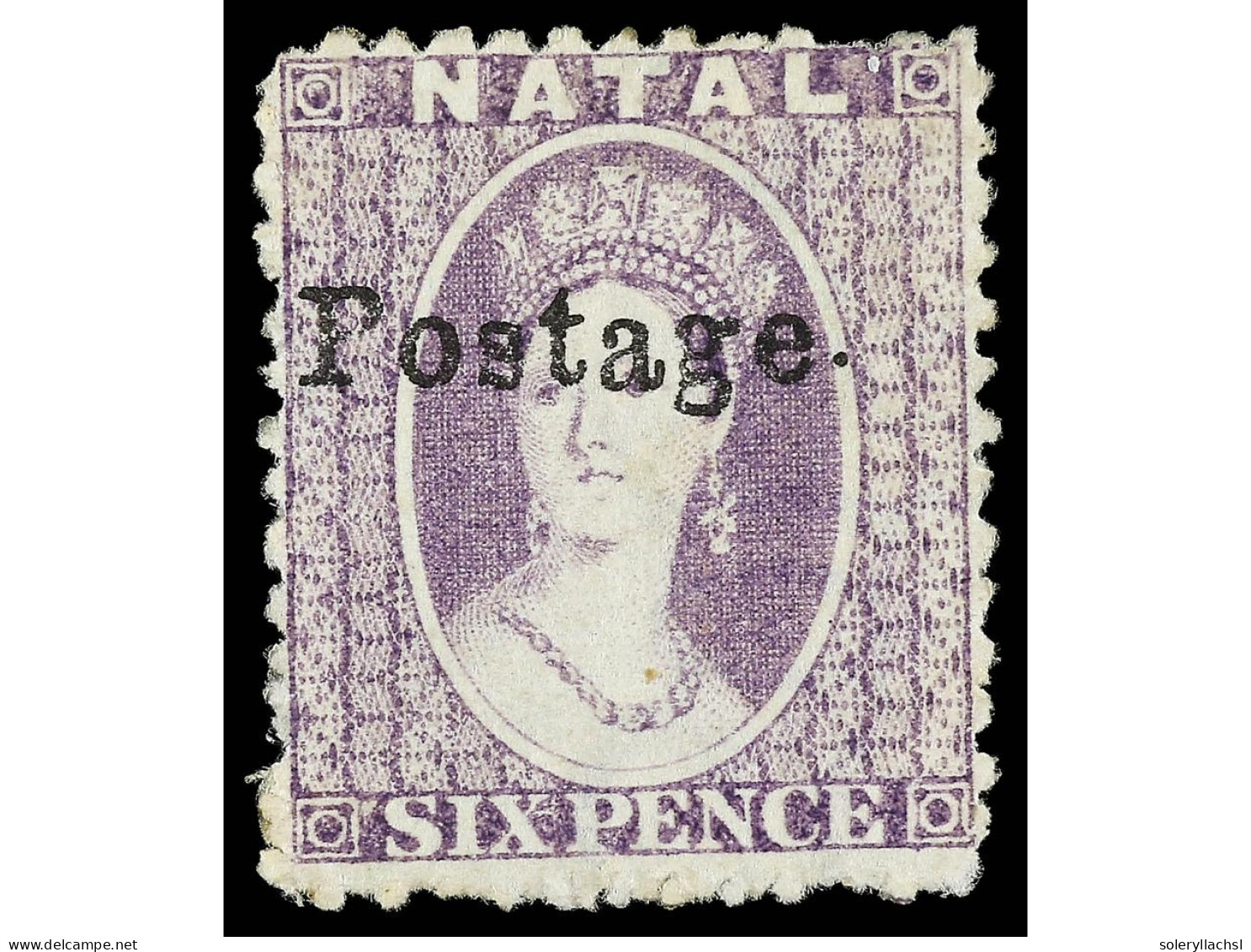 * NATAL. 1869. 6 P. Lilac. FRIEDL Certificate. Signed Bloch. Yv. 21aIV Cat. 1.300€. SG.47. - Other & Unclassified