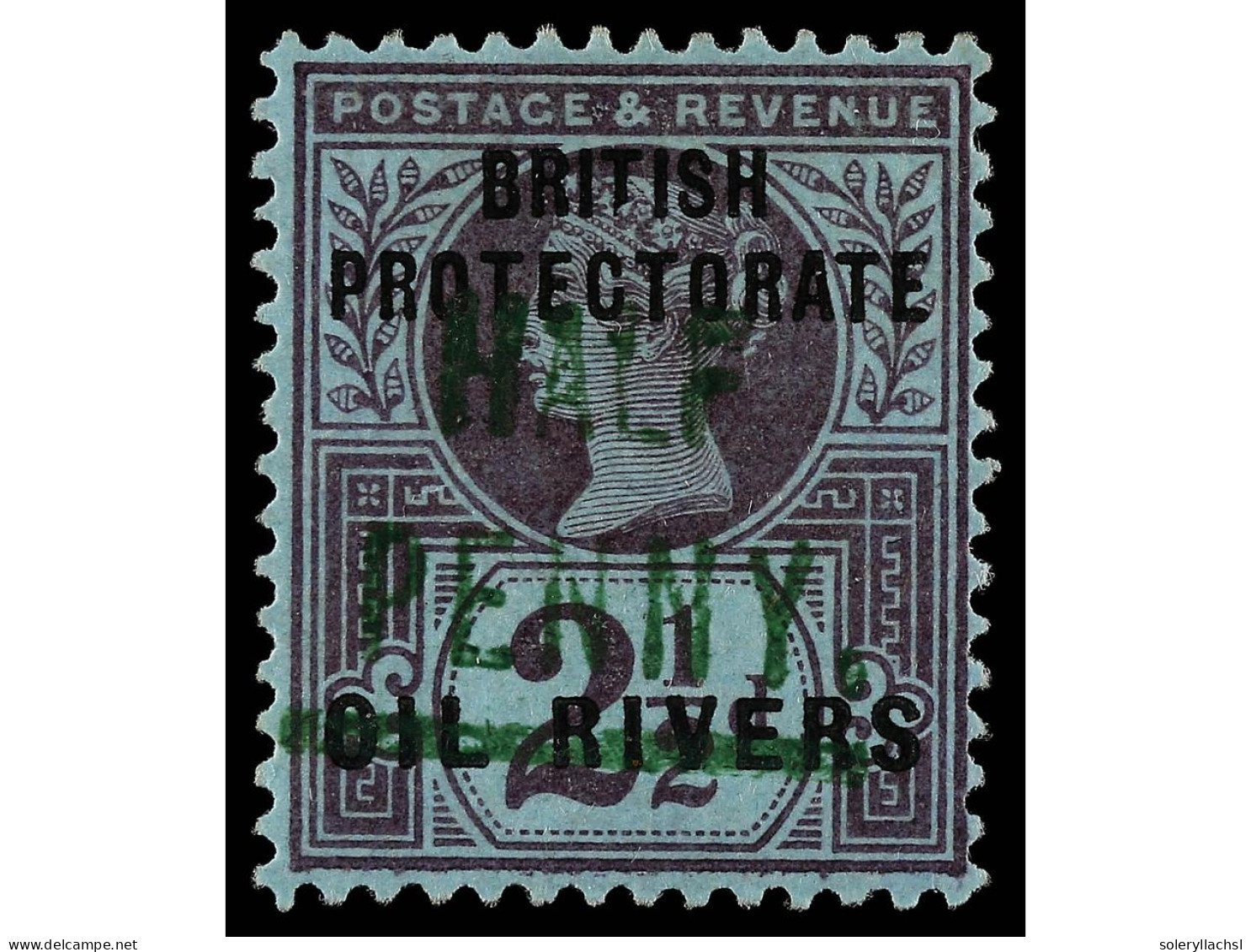 * COSTA DE NIGER. 1893. PROTECTORATE. 1/2 P. Green On 2 P. Yv. 8a Cat. 350€. SG.11. - Sonstige & Ohne Zuordnung